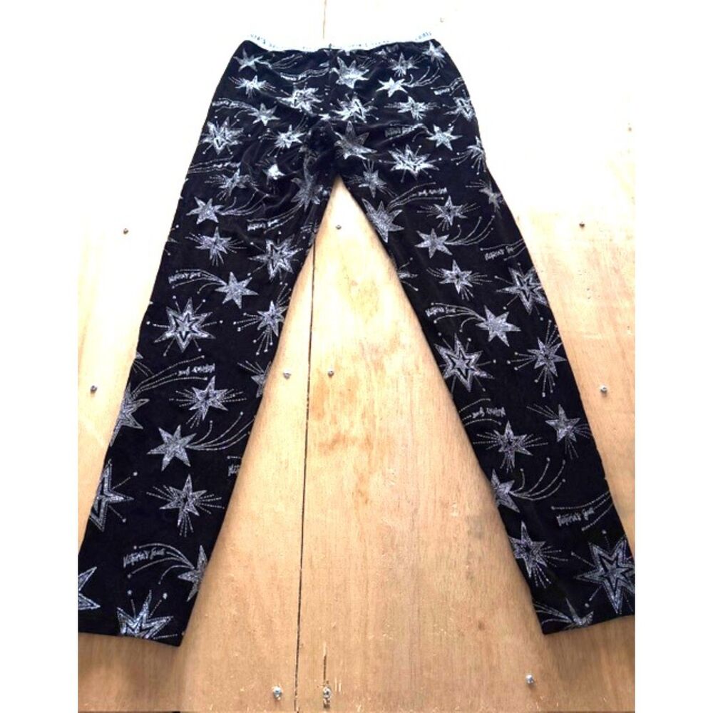 Victoria Secret Silver Glitter Moon Leggings Size M